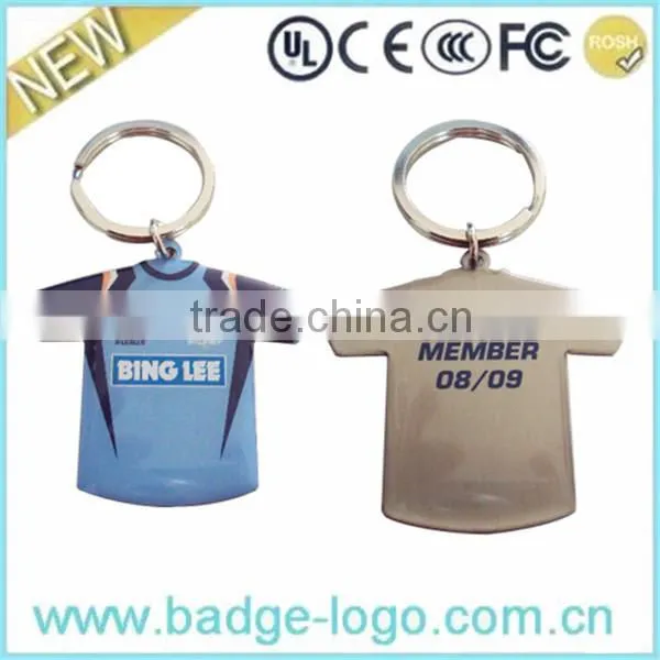 aluminum cheap heart keychain with print logo