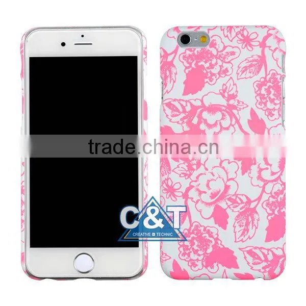 C&T Glow in the night dog shape hard case with imd printing design for iphone 6 plus