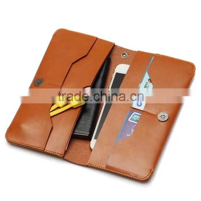 Modest Luxury Waterproof Leather Multifaction Wallet Case for Cellphone,Cards,Money