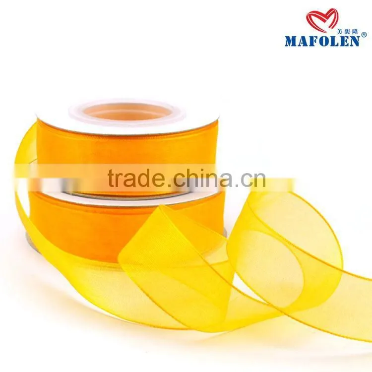 high quality 100% nylon sheer ribbon organza