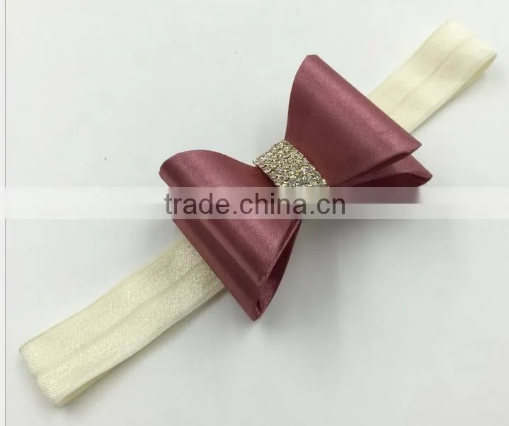 New selling the European and American children tire PVC color butyl bowknot rhinestone bow hair band 8 color spot
