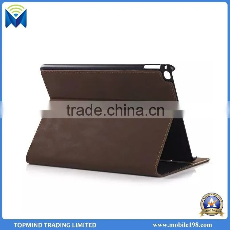 Best Price Retro Style Book Style Leather Case for iPad Pro with Card Slot