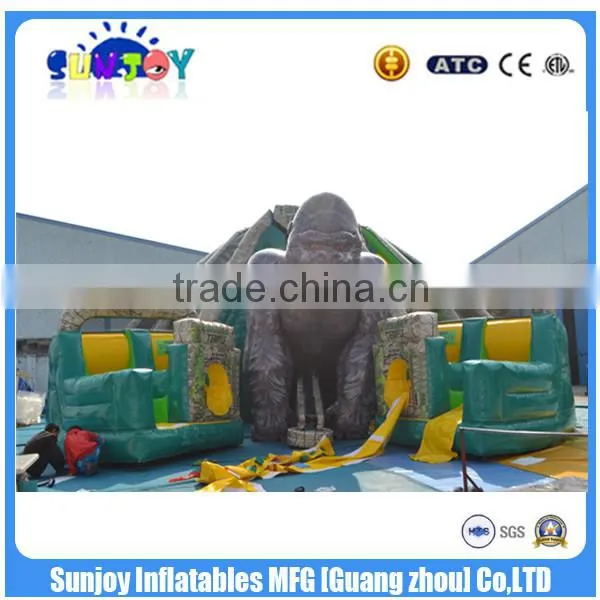 2016 Jungle Slide With Trees And Obstacle Maze inflatable obstacle course