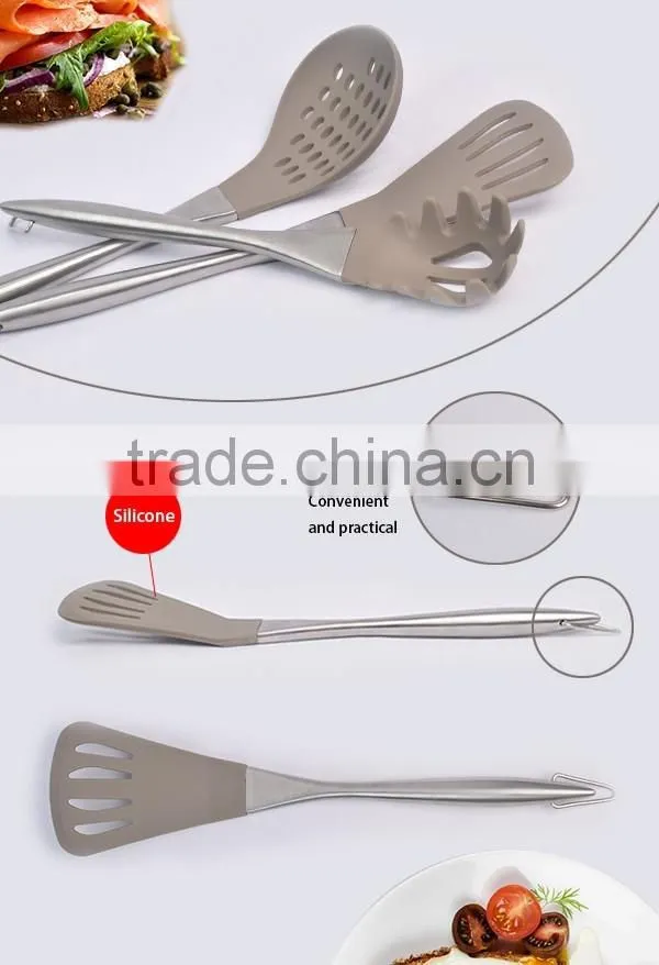 7-Piece Premium Silicone Kitchen Utensil Set With Stainless Steel handle