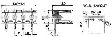 5.08mm Male Terminal Block XS2EHDC 300V 15A