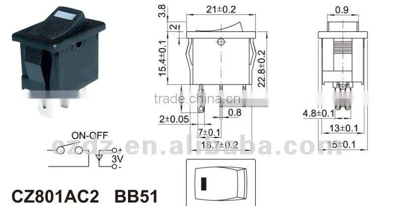lit window rocker switch for automobiles,white cap rocker switch