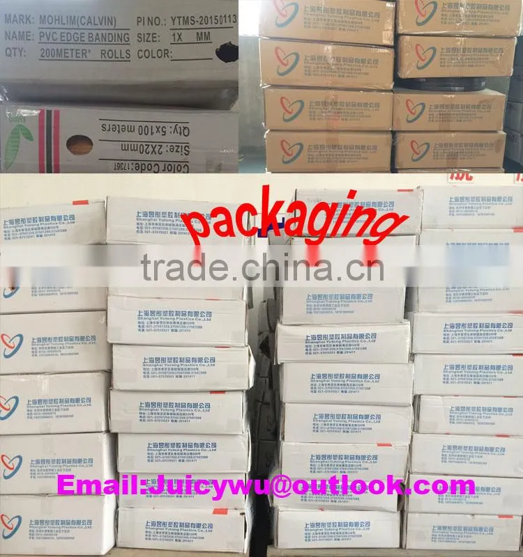 best grade plastic edge banding in pvc for construction decorative materials