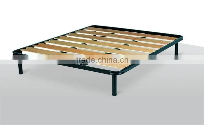Italian type bed frame with wooden wide birch slats