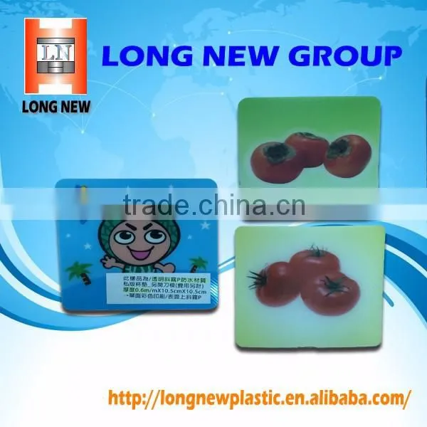 Plastic waterproof matte colorful image printing cup coasters pad for drinks