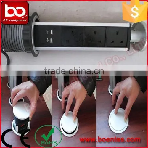 Popular Pull Up Power Socket/Kitchen Pop Up Outlets with USB Charger