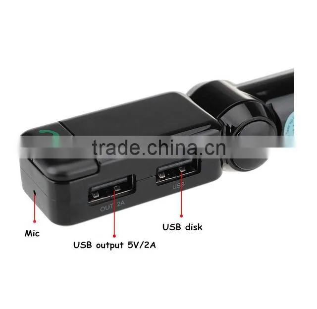 Hands free dual usb car charger wireless bluetooth fm transmitter for car mp3, bluetooth wireless fm transmitter