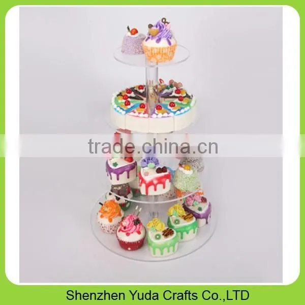 fashion table top colored acrylic wedding cake stand acrylic cake stand for sale