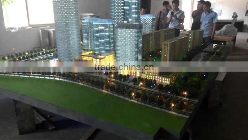 Miniature building scale model with lighting system for exhibition/customize miniature model making