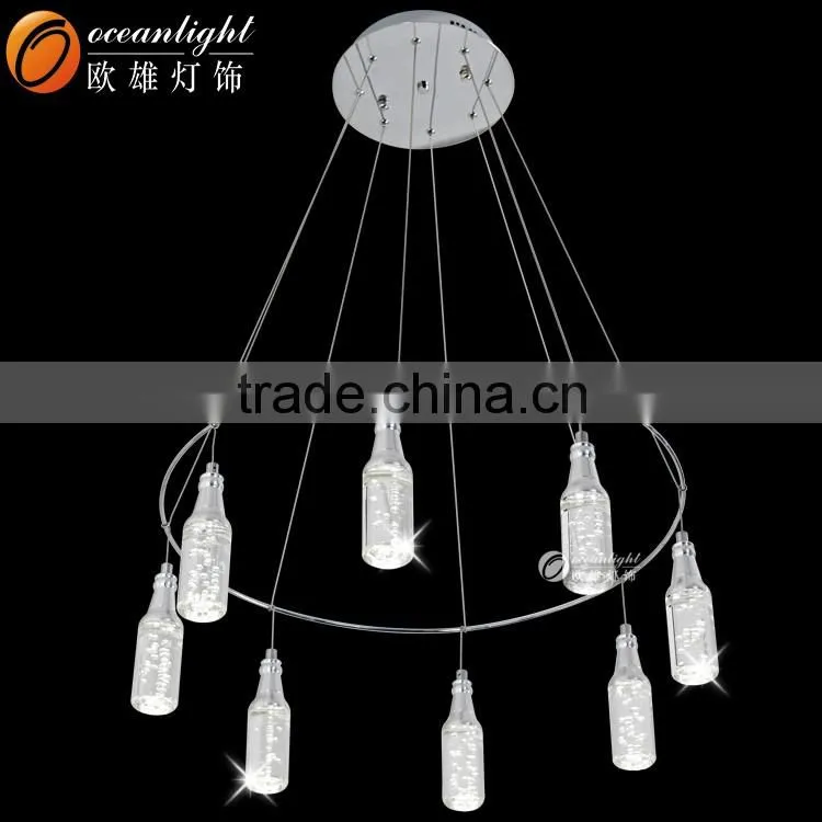 Modern LED Chips Lights Acrylic Pendant Chandelier Bottle Chandelier Lampardis OM88213-8W