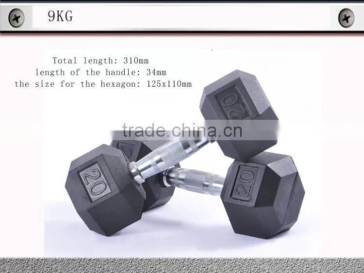 wholesale aerobic hexagon Hex Dumbell with logo printed