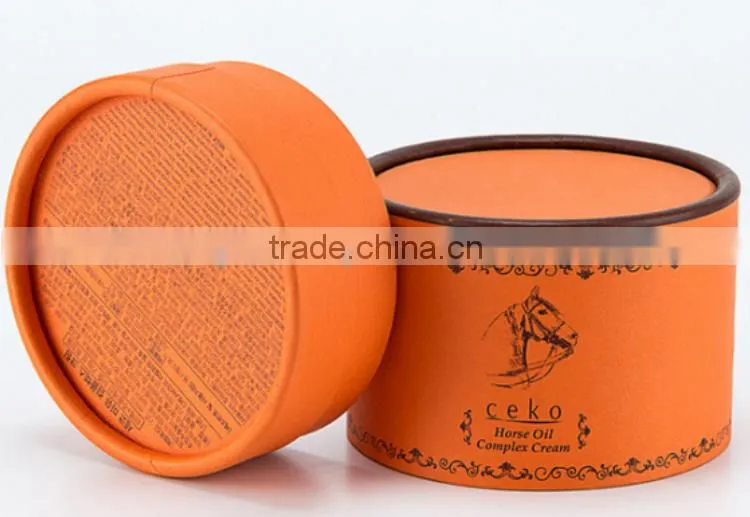Custom printed kraft paper round cylinder gift box