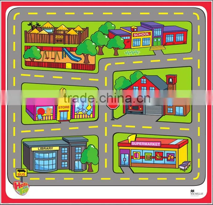 PEVA printed cartoon design table pad/floor mats/grass mats/plants mats