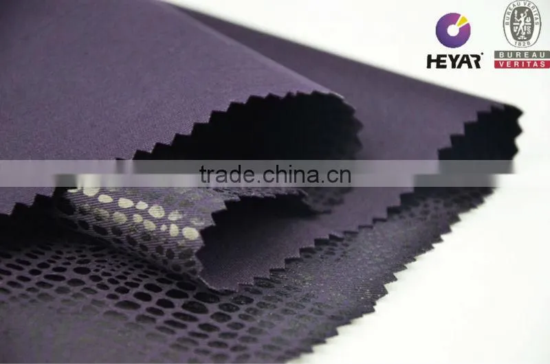 Embossed Coating Snake Printed Fabric
