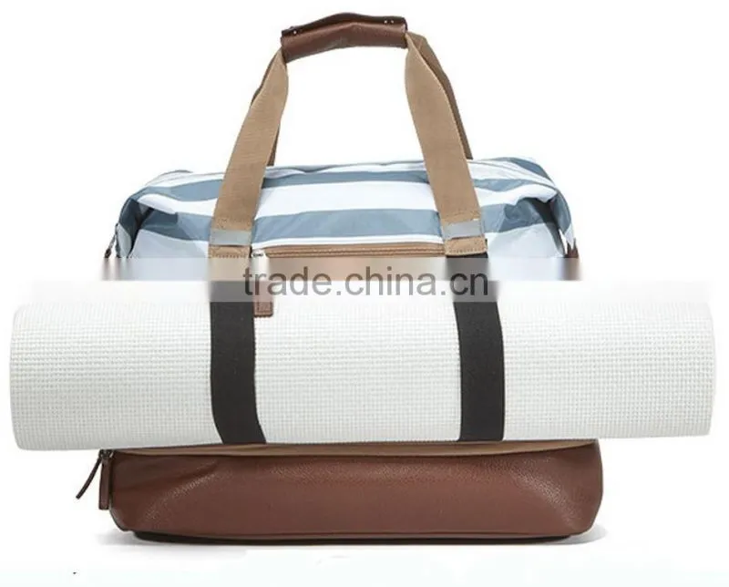 Customized Leather Yoga Bag yoga mat carrierTote Bag for Weekend (YX-Z112)