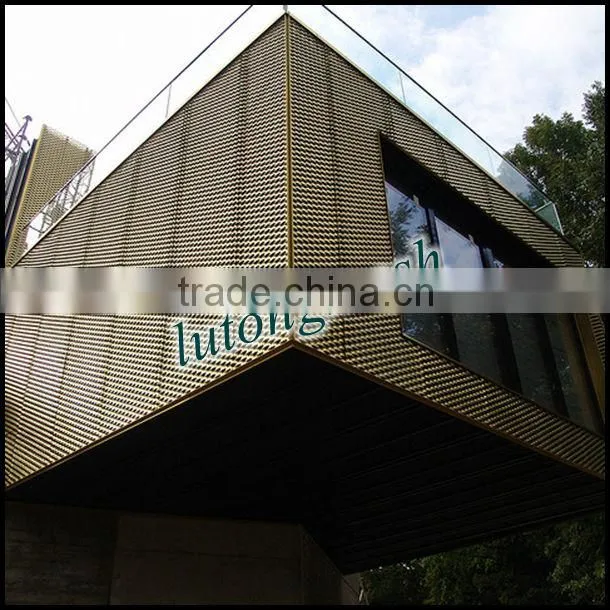 Curved expanded metal facade cladding/2014 hot sale/factory supplying