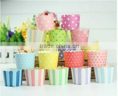 Red Hearts Standard Baking Cups cupcake liners Baking Cups Pink & White Spots