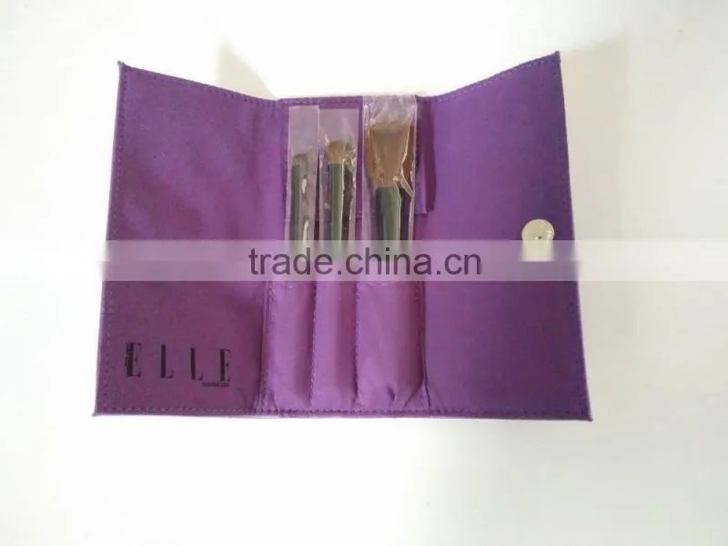 3pcs purple makeup brush set,best gift for girls,easy to carry for traval