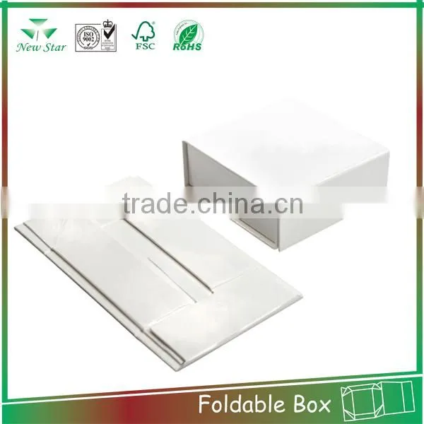 custom collapsible shopping box,silver foil peper wrapped collapsible box