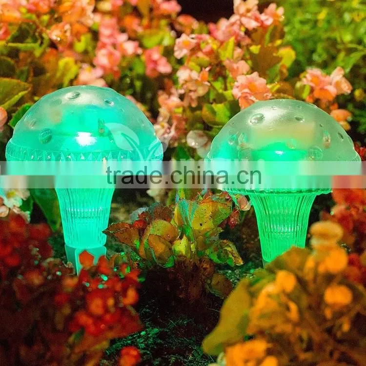 lamps design transparent Mushroom fancy design, Rechargeable solar power lamps, plastic landscape lamps