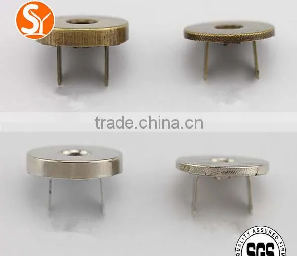 best selling machine made anti-brass classical round hit the nail magnetic button for bags and clothes