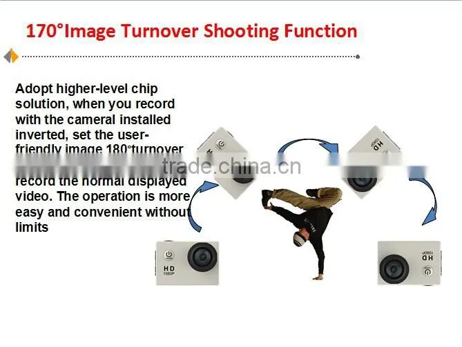 Free Accessories Kit Waterproof Action Camera 12MP 1080P HD with 2 Batteries