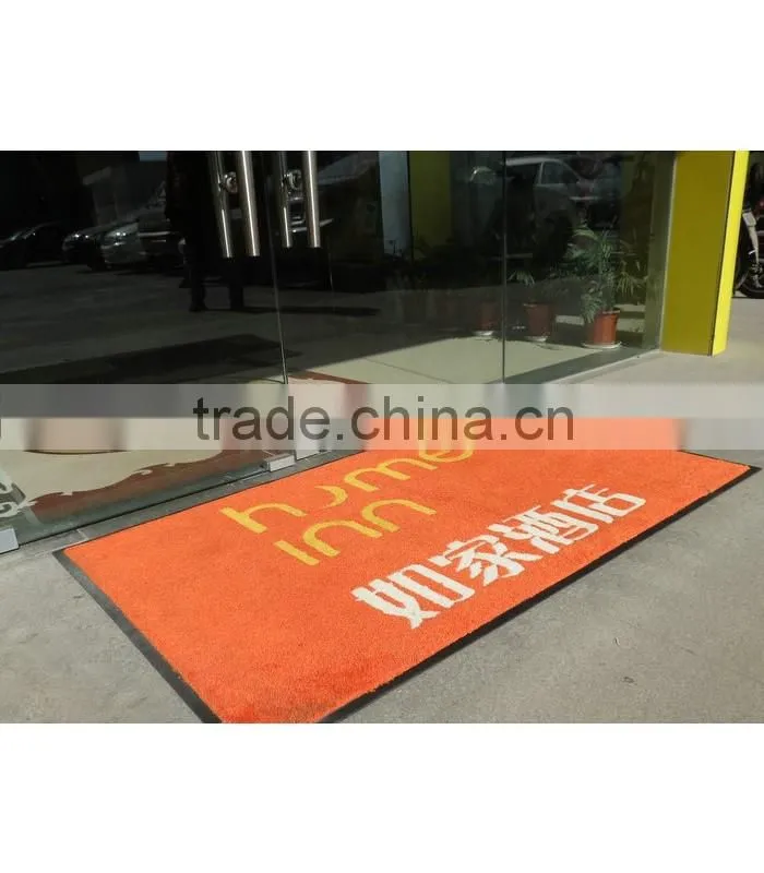 Custom Good Wearability 100% Nylon With PVC Back Logo Door Mat