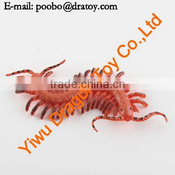 Cratoon plastic centipede figurine for decoration