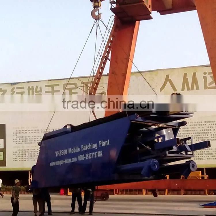 Portable precast concrete mixing plant hot sale in Russia