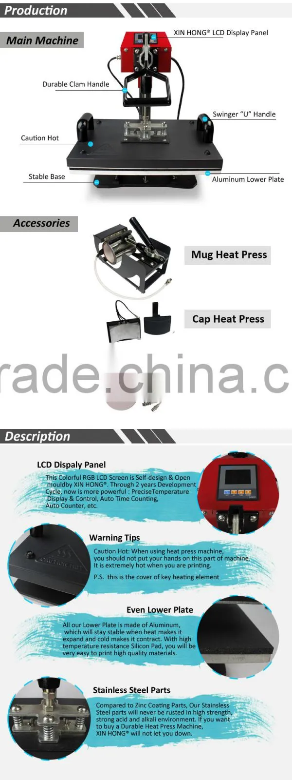 5 in 1 Combo Heat Press Machine