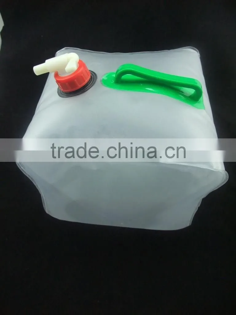 Environmental plastic folded water bag/kettle for travel portable folding bucket for outdoors picnic Accordion water bag