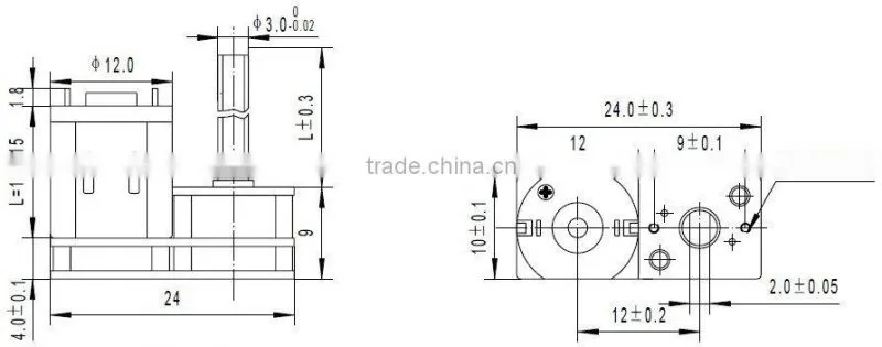 24mm gear motor for Electronic lock or 0.2w electric motor
