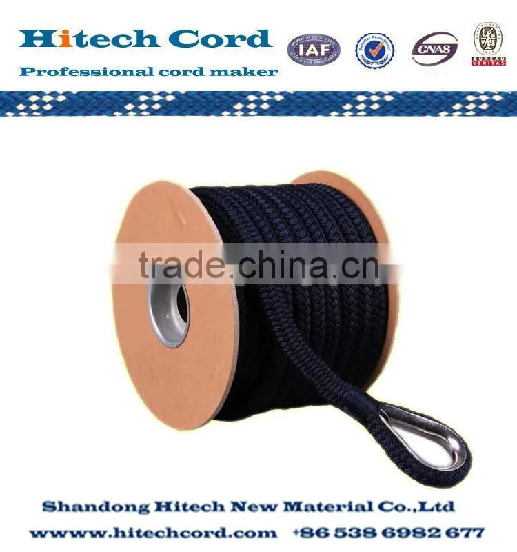 Polyester double braided rope/cord for sailing