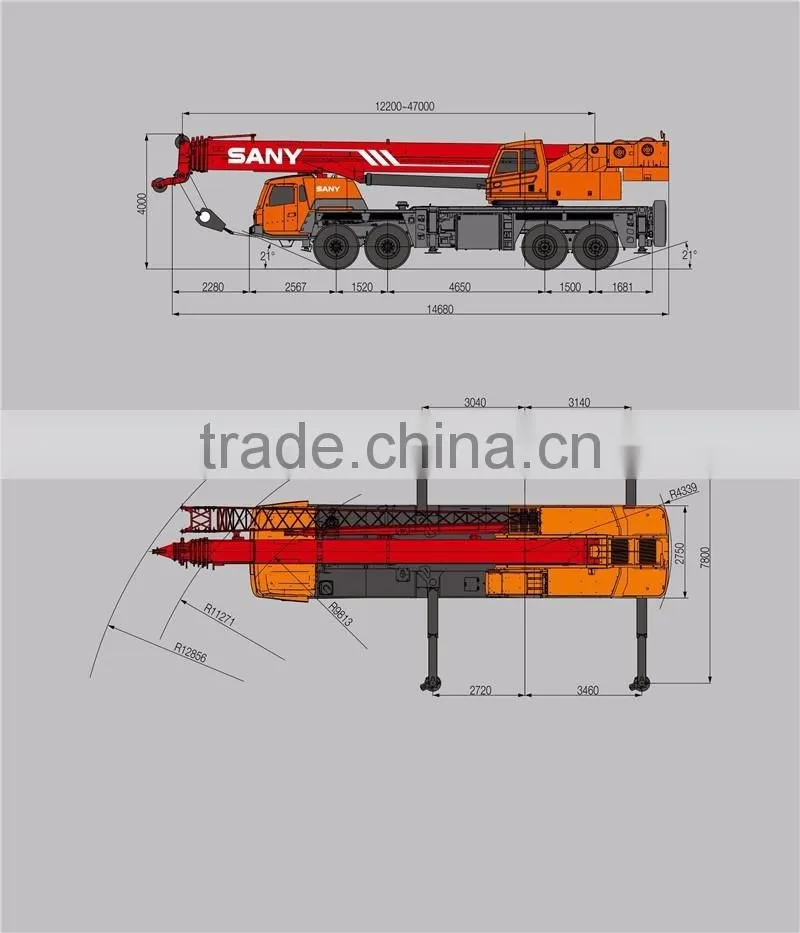SANY Heavy Duty Truck Crane 85 ton hoisting machinery
