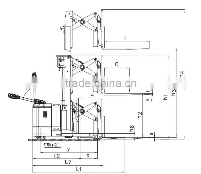 ISO CE Approved Economy fully 1.2T-1.5T fork reach full electric stacker Jeakue ESFR12 ESFR15