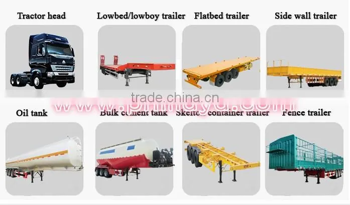 good factory3 Axles drop deck flat bed semi trailer for transport container trailer