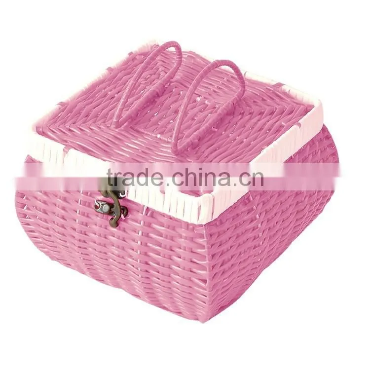 S.D washing plastic rattan cheap woven gift baskets and boxes