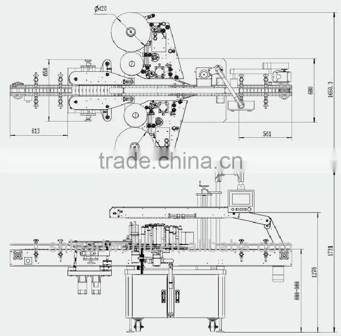 High Speed Auto Cone Shape Container Labeling Machine