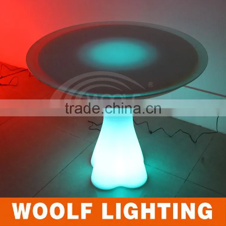 Super Modish Design Waterproof Lighting Up Living Room Bar Decorative LED Round Coffee Table Tea Table Dinner Table