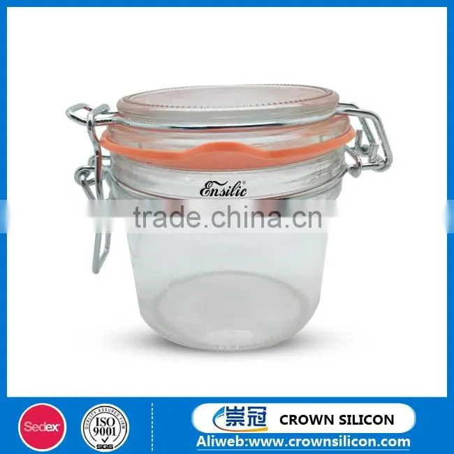 350ml/200ml/80ml france standard foie gras glass jar food storage jars with silicone seal ring
