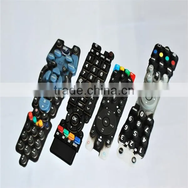 custom silicone rubber key button for the TV/DVD/remote control
