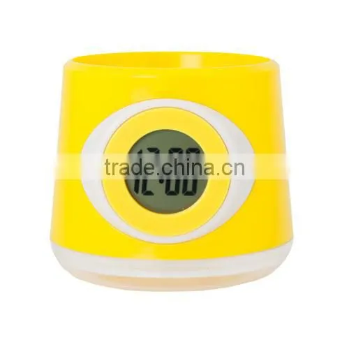 Funny colorful flowerpot with clock,digital table clock