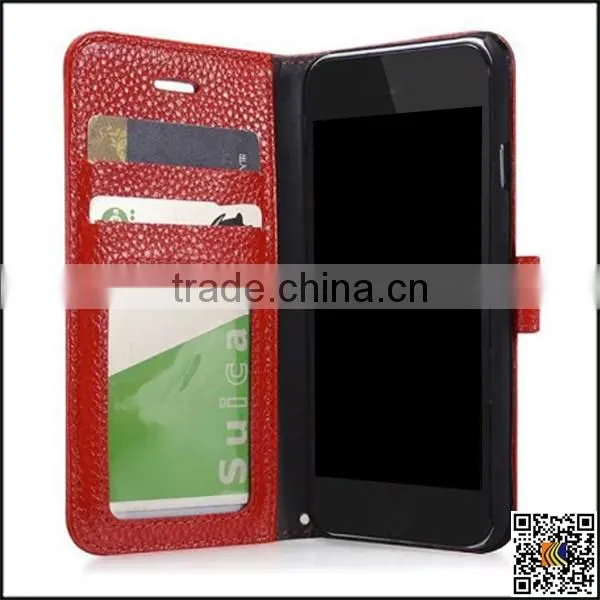 Factory in stock PU Leather Mobile Phone Flip Case for iPhone 6