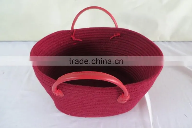 Handmade cotton rope weave handbag