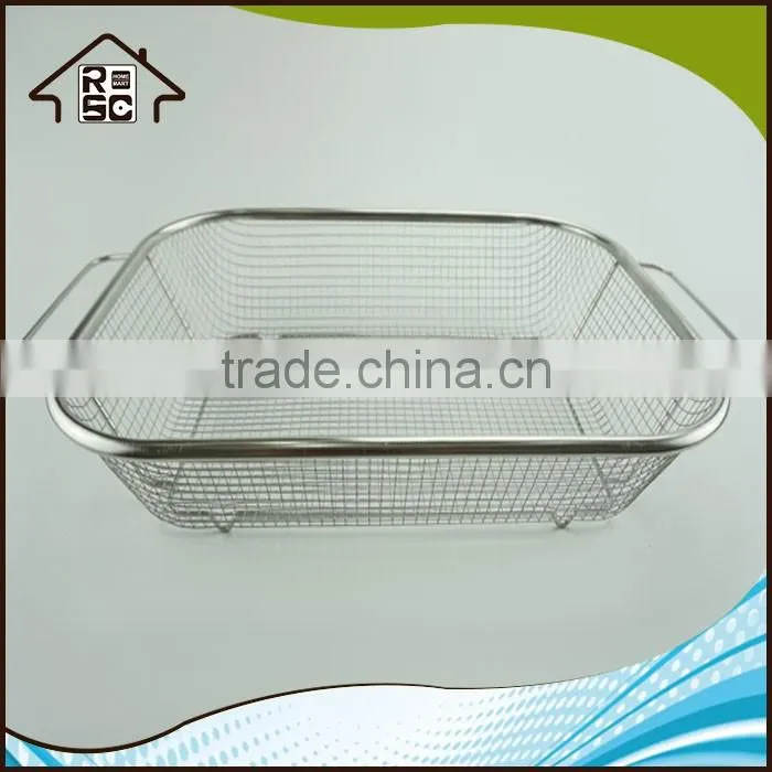 NBRSC Reliable Company Stainless Steel Mesh Roasting Frying Pan Grill Basket