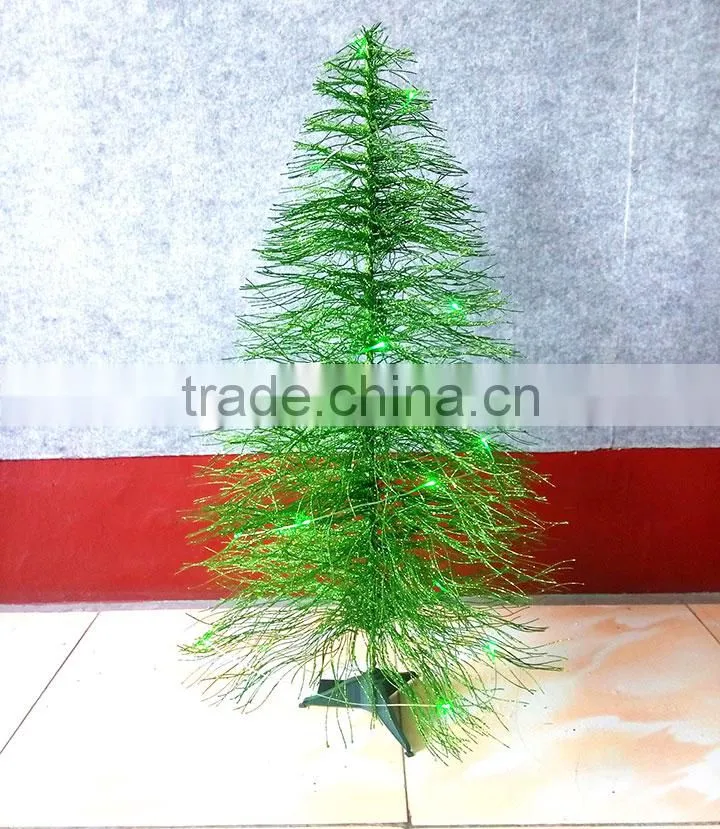 Glitter artificial flocked christmas trees With Ornaments